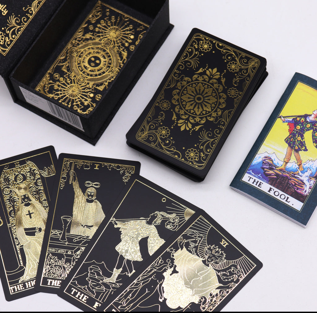 Gold Foil Tarot Set with Book - Gift Box 🇬🇧