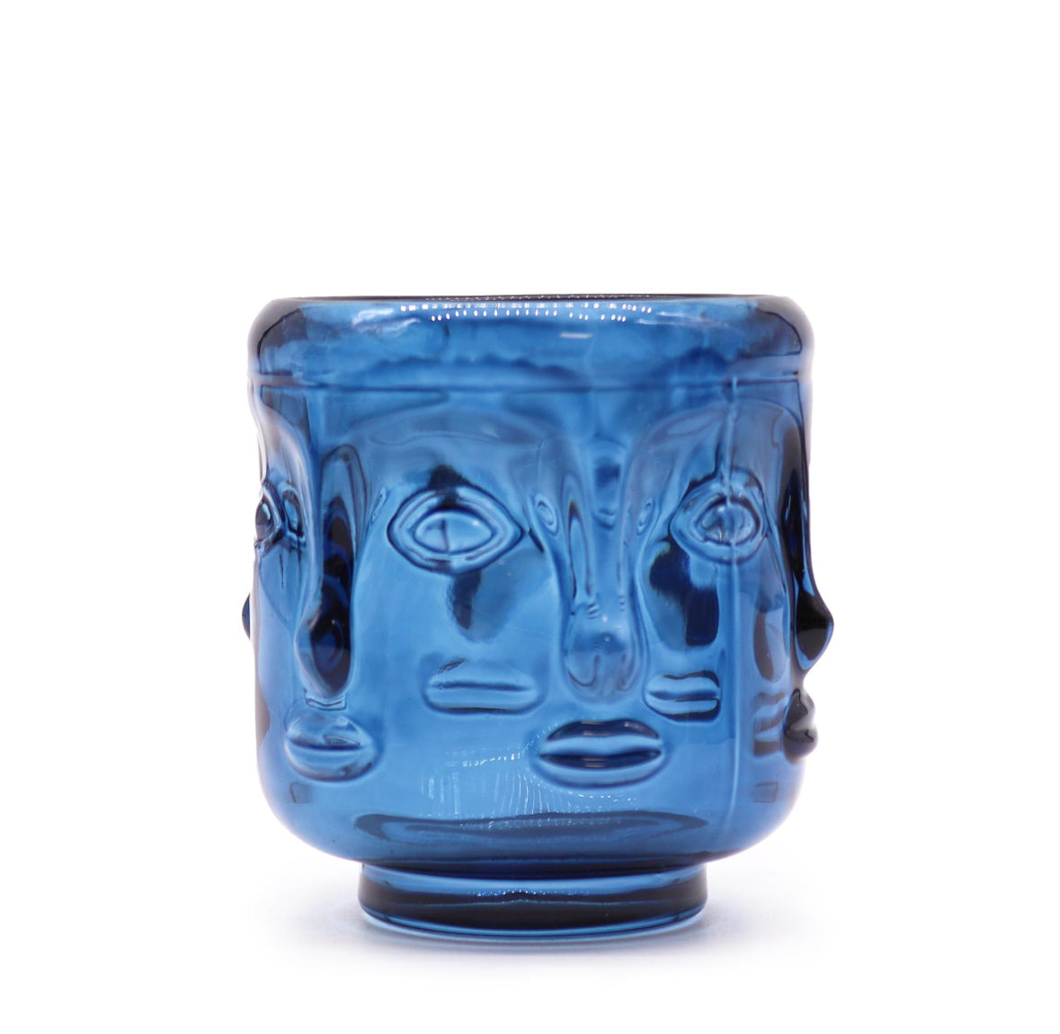 2x Buddha Faces Candle Jar - Royal Blue 🇬🇧
