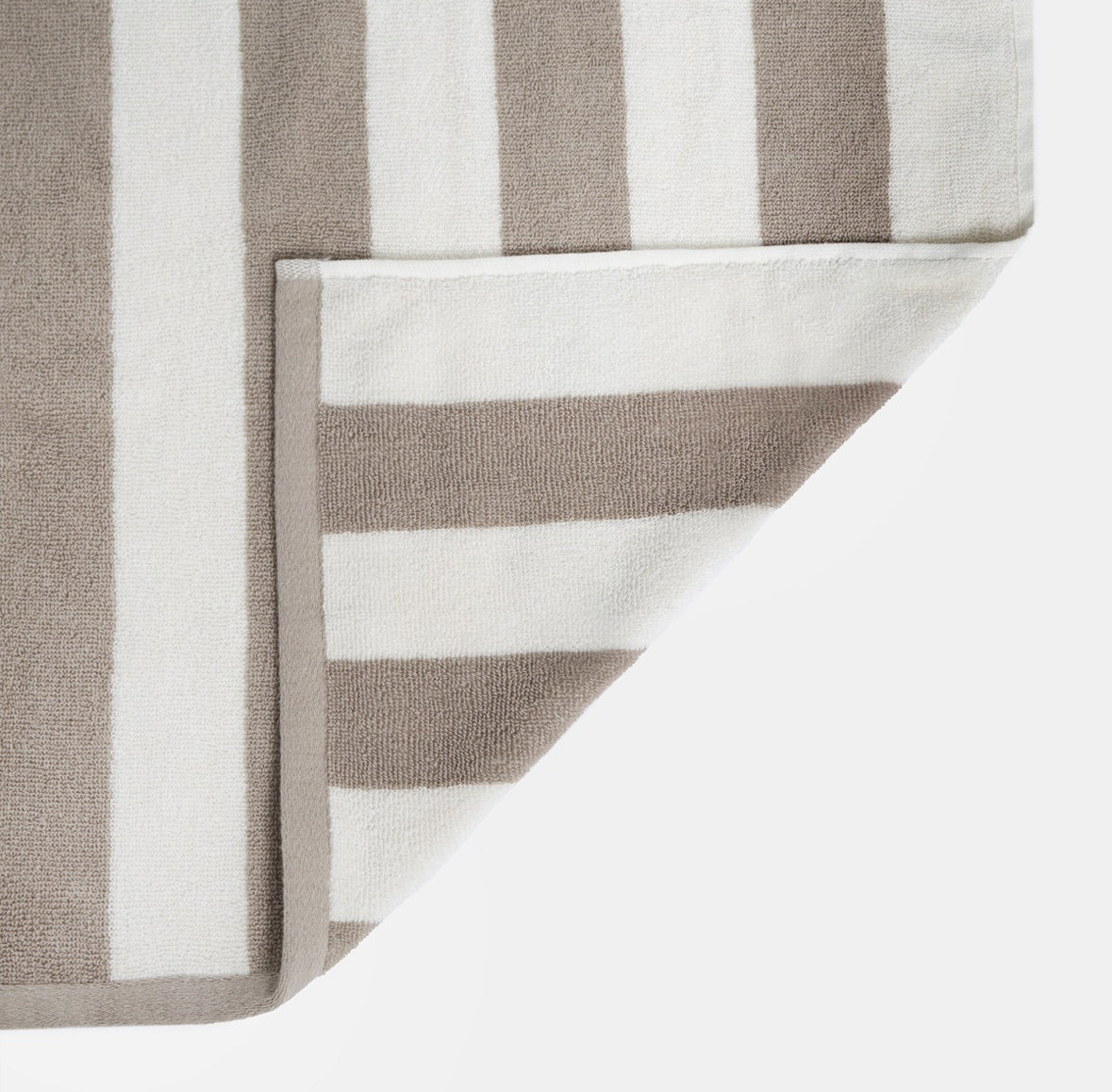 100% Cotton Jacquard Striped Towel - Mink 🇨🇳