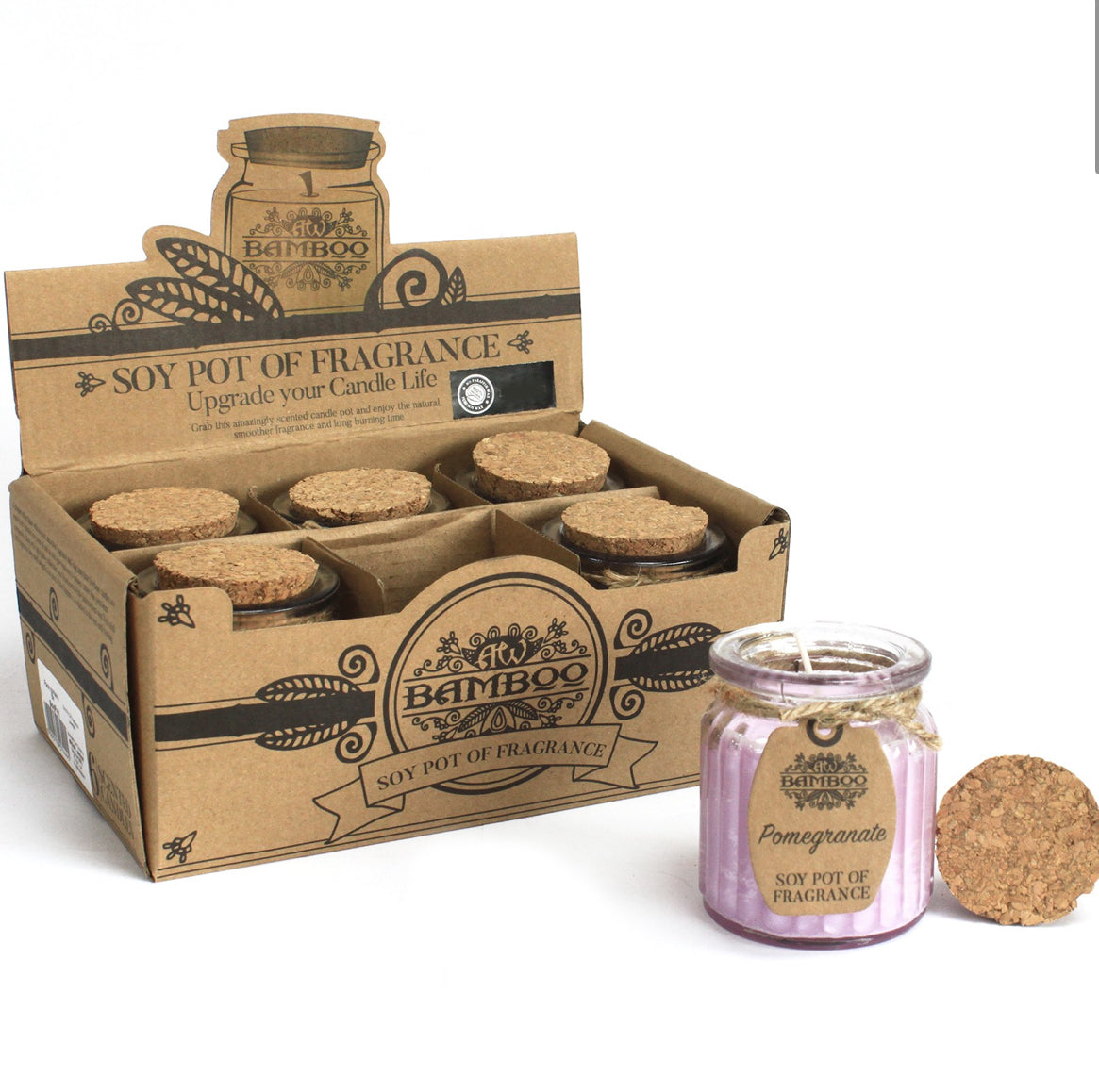 2x Pomegranate Soy Pot of Fragrance Candles 🇬🇧