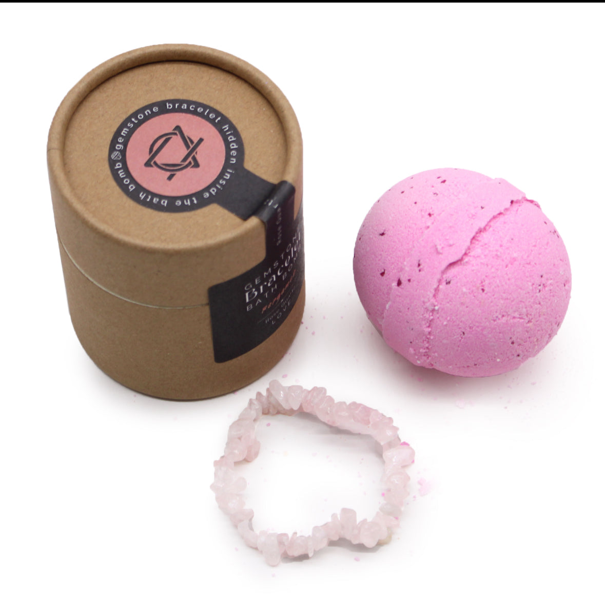 Rose Quartz Gem Bracelet Bath Bomb 🇬🇧