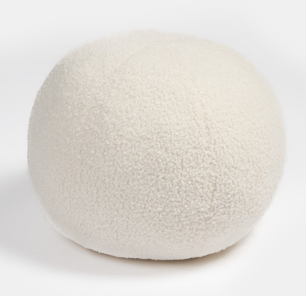 Boucle Ball Shaped Scatter Cushion - Cream 🇬🇧