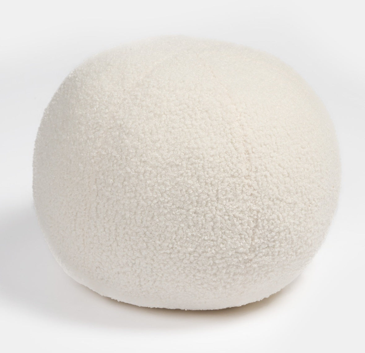 Boucle Ball Shaped Scatter Cushion - Cream 🇬🇧