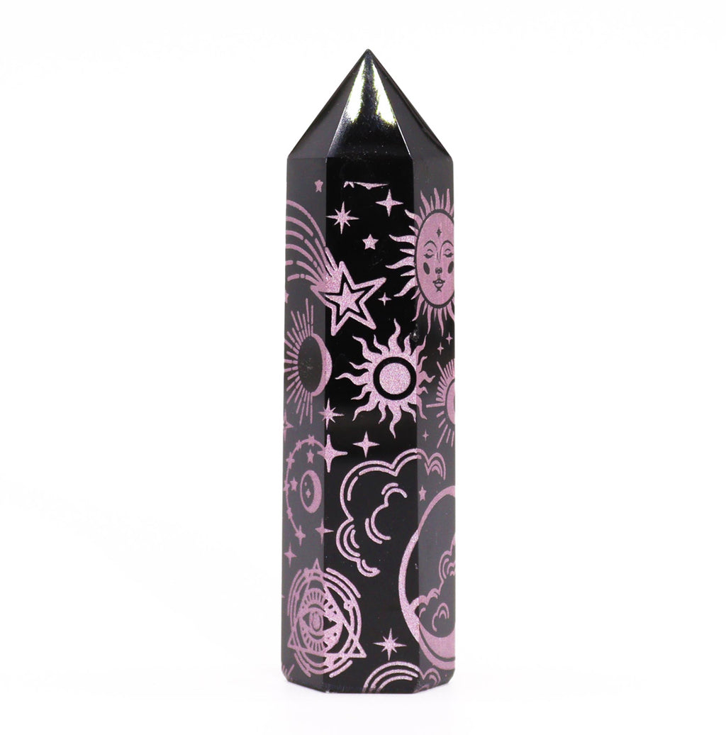 Black Obsidian Point - Mystic Story - Rose Pink 🇬🇧
