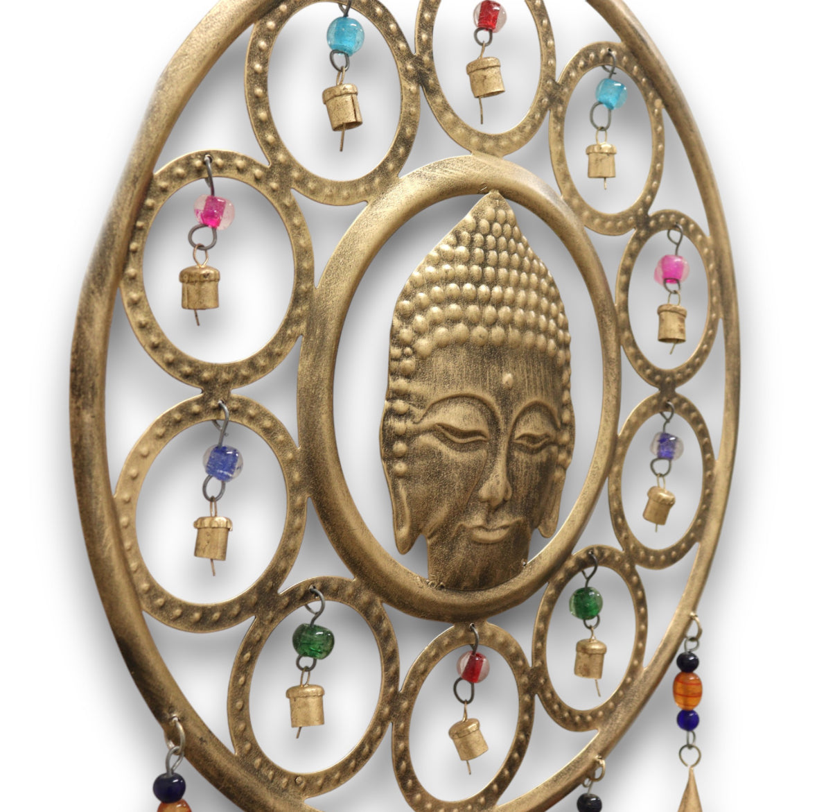 Indian Chimes - Lrg Buddha Face 15 Bell Chimes 🇬🇧