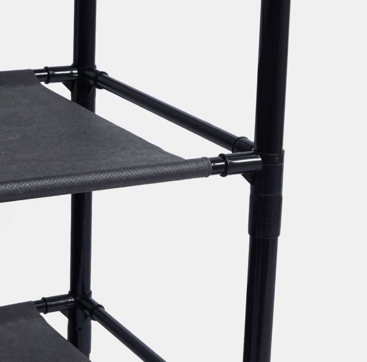 16 Hook Garment Rack with Shelving - Black 🇬🇧