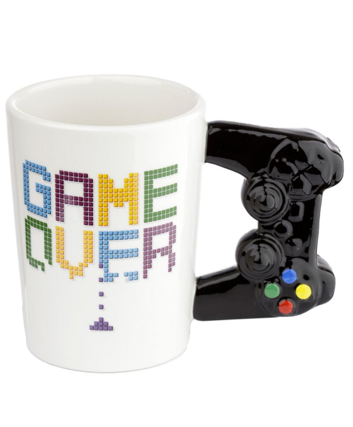 Shaped Handle Ceramic Mug - GAME OVER Game Controller 🇬🇧