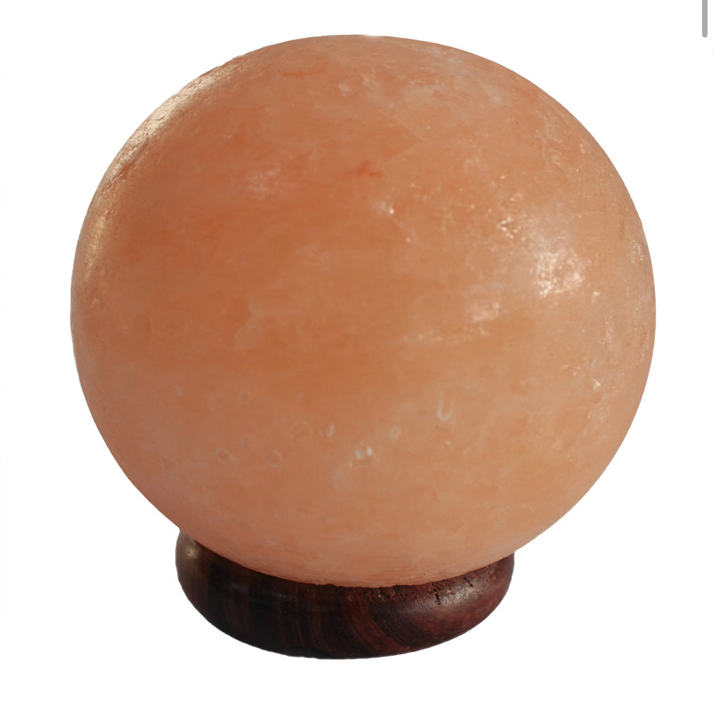 Salt Lamp Ball - Big Wooden Base 🇬🇧