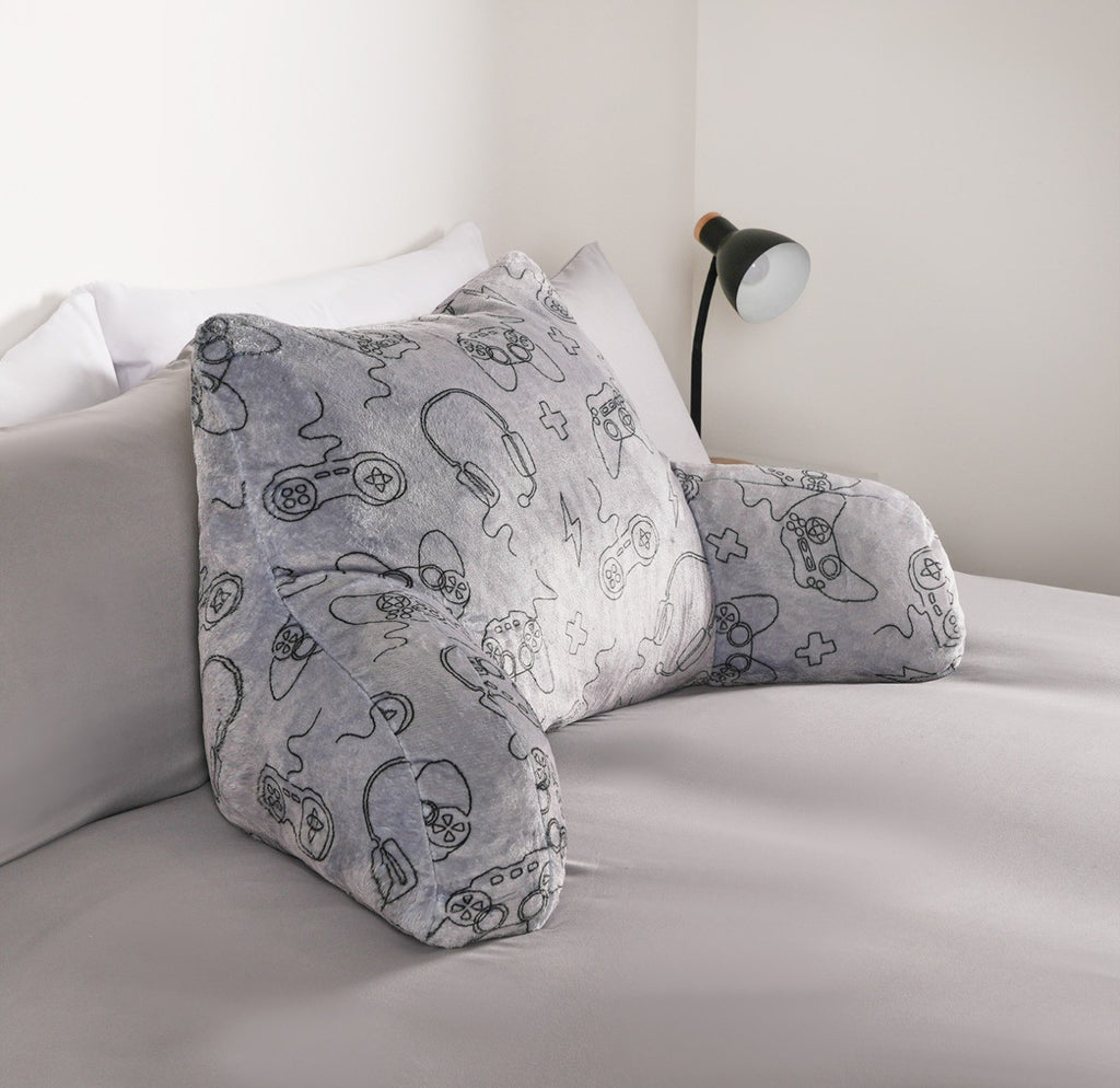 Gaming Print Cuddle Cushion - Grey 🇬🇧