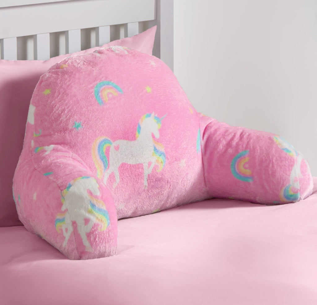 Kids Unicorn Fleece Cuddle Cushion - Pink 🇬🇧