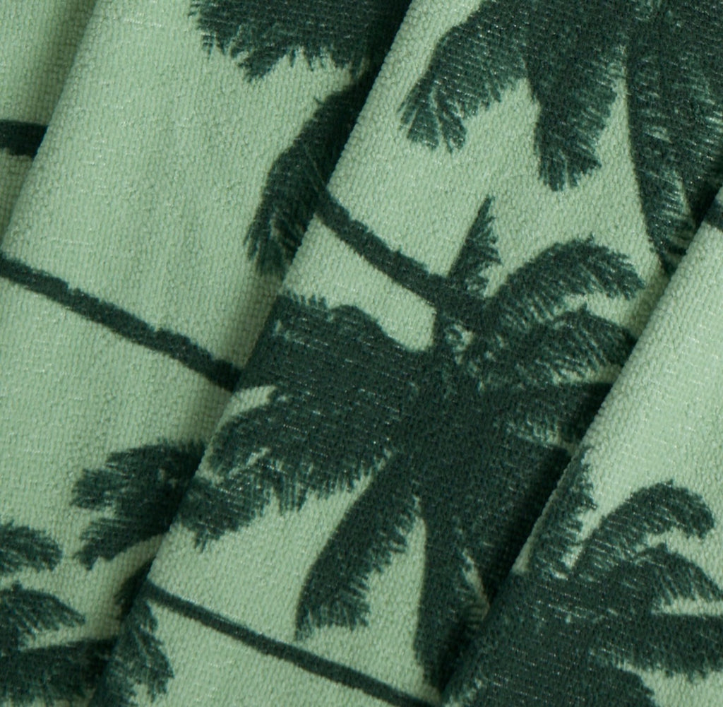 Palm Print Beach Towel - Green 🇬🇧