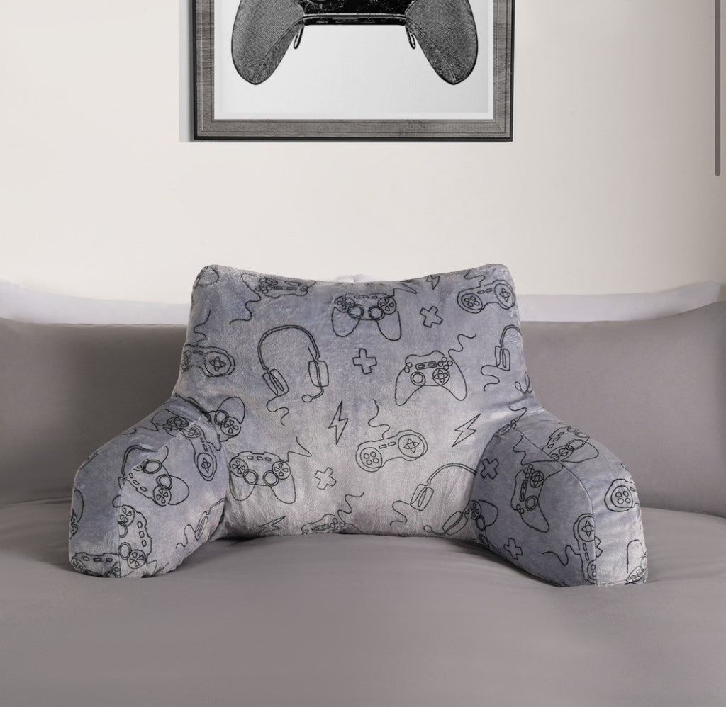 Gaming Print Cuddle Cushion - Grey 🇬🇧