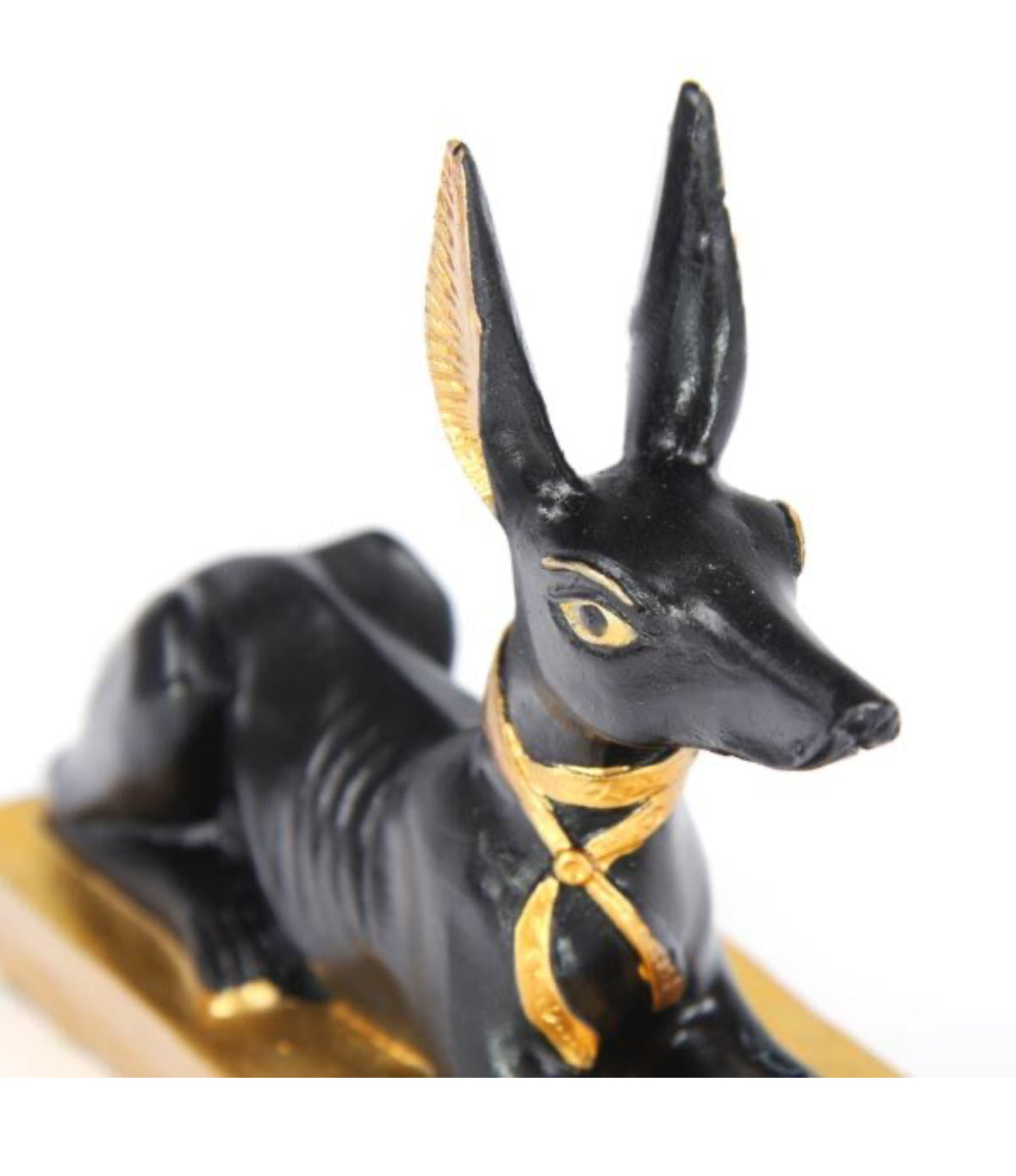Gold and Black Egyptian Anubis Jackal Figurine 🇬🇧