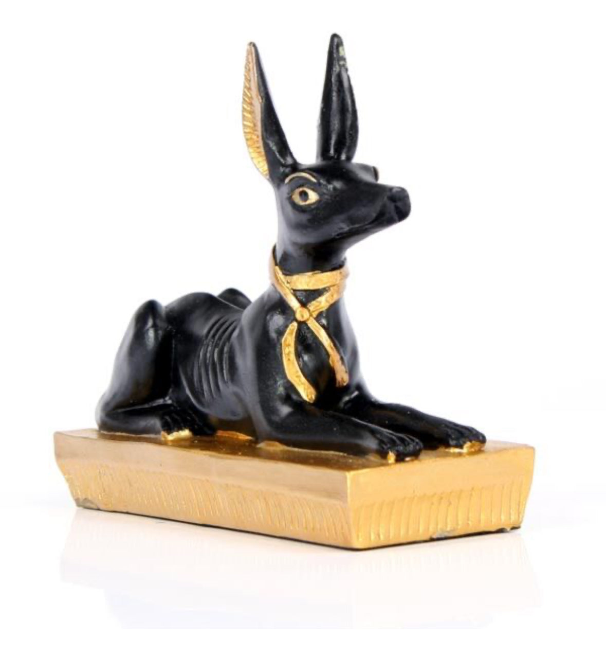 Gold and Black Egyptian Anubis Jackal Figurine 🇬🇧