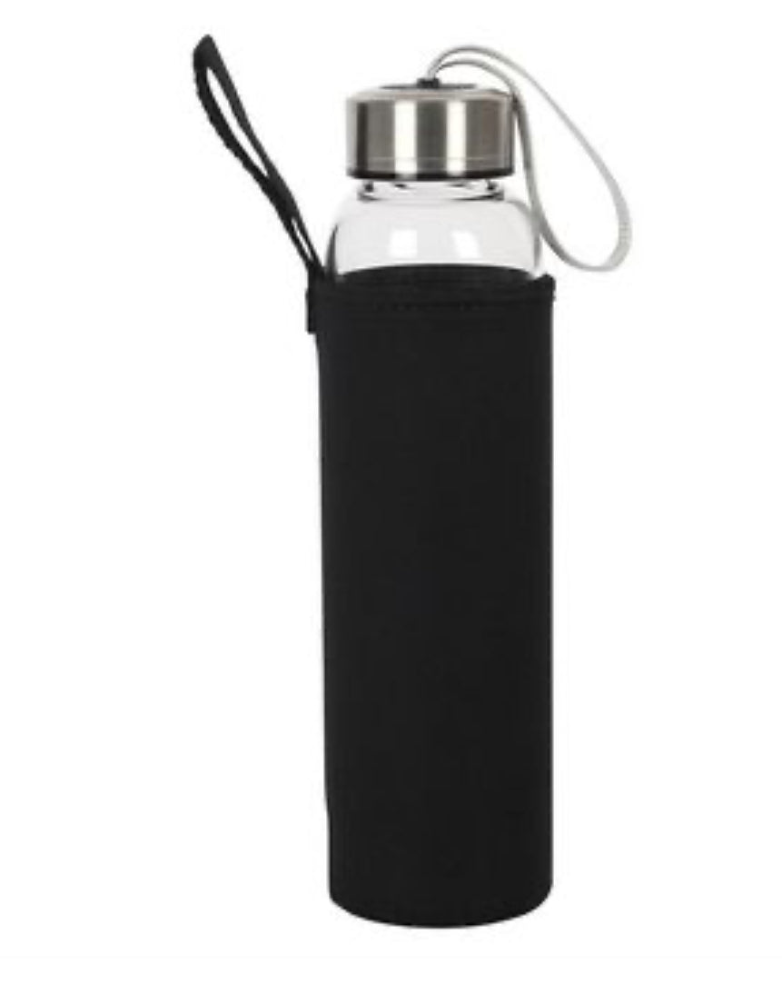 Clear Quartz Energising Glass Water Bottle 🇬🇧
