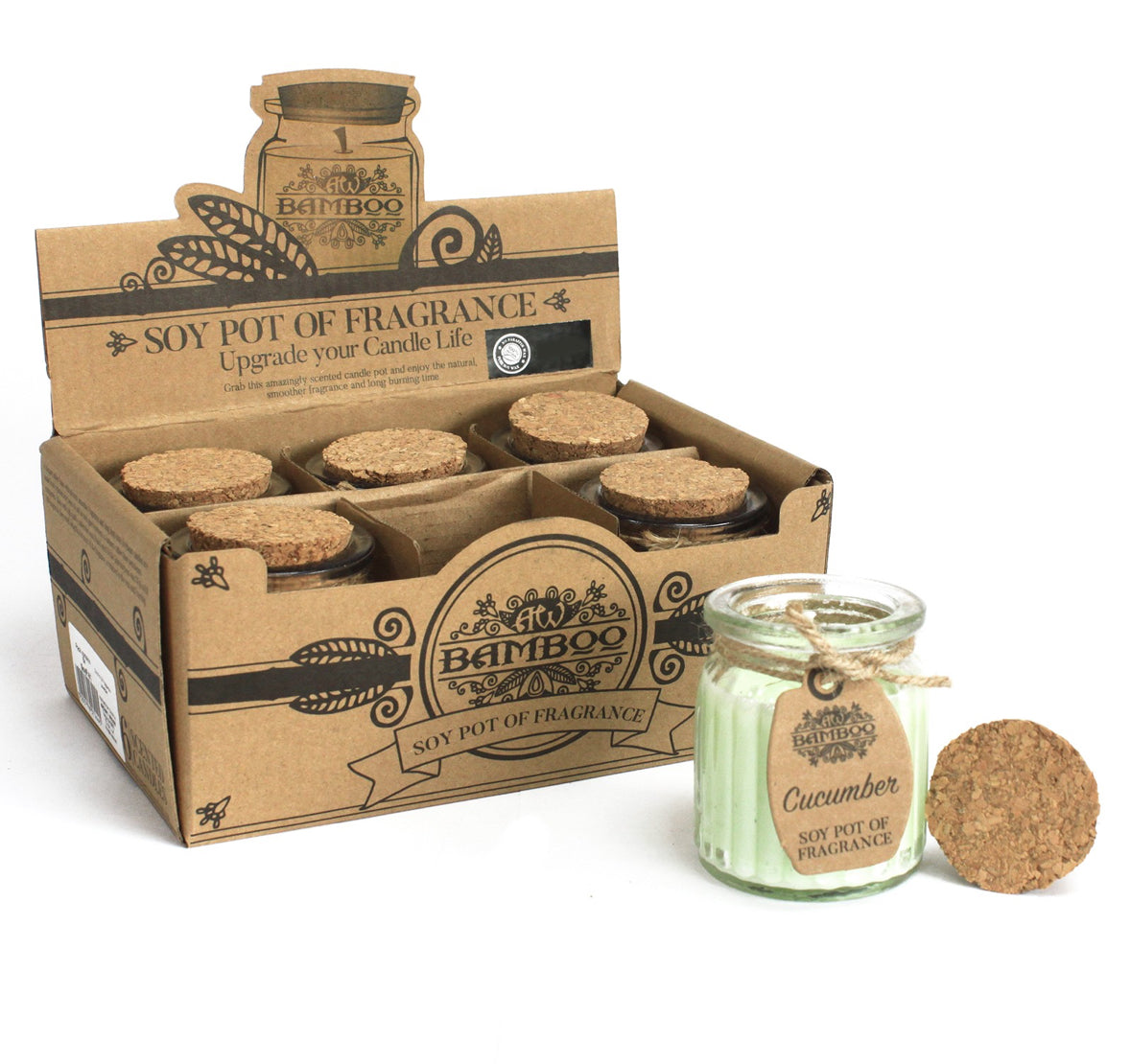 2x Cucumber Soy Pot of Fragrance Candles 🇬🇧