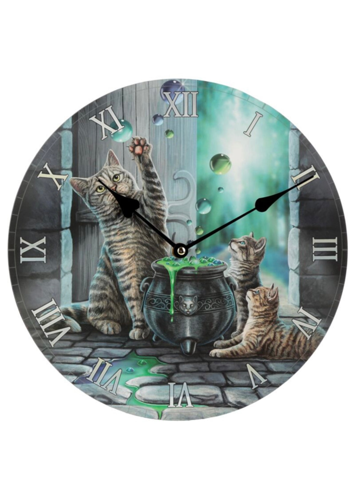 Wall Clock - Lisa Parker Hubble Bubble Cat & Kitten 🇬🇧
