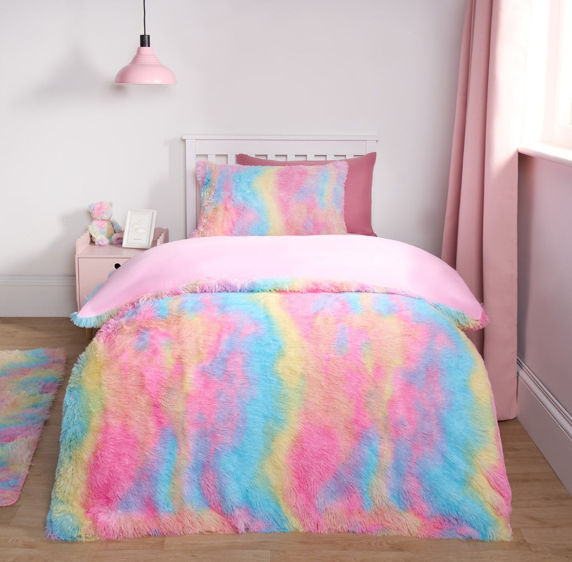 Tie Dye Fluffy Duvet Set - Multi 🇬🇧