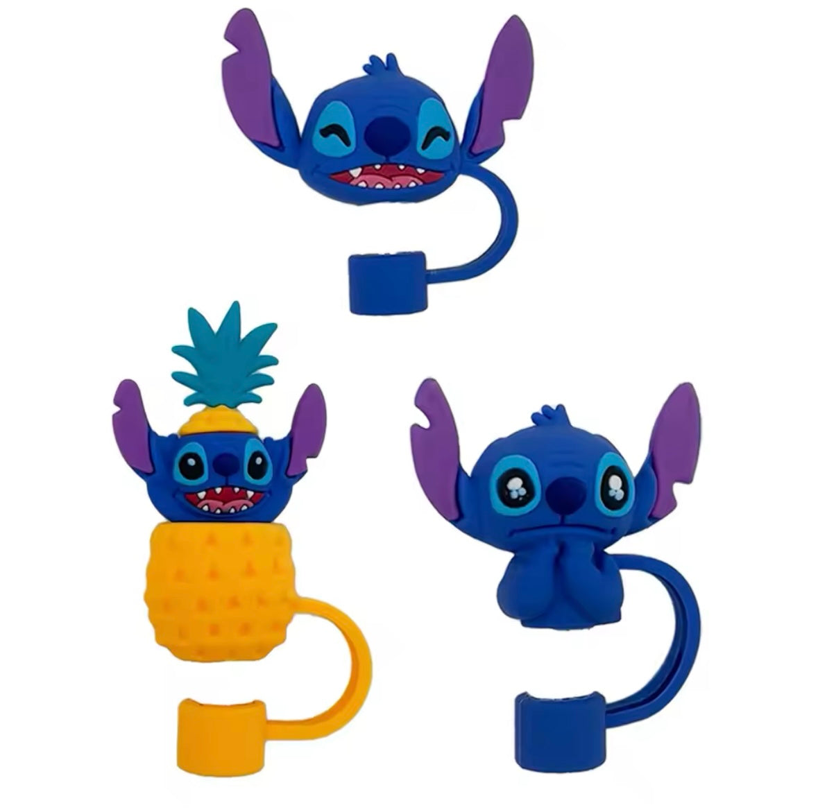 Stitch Series Straw Cover Cap for Stanley Cup 10mm Silicone Straw Tips Lids Reusable Dust-Proof Straw Topper 🇨🇳