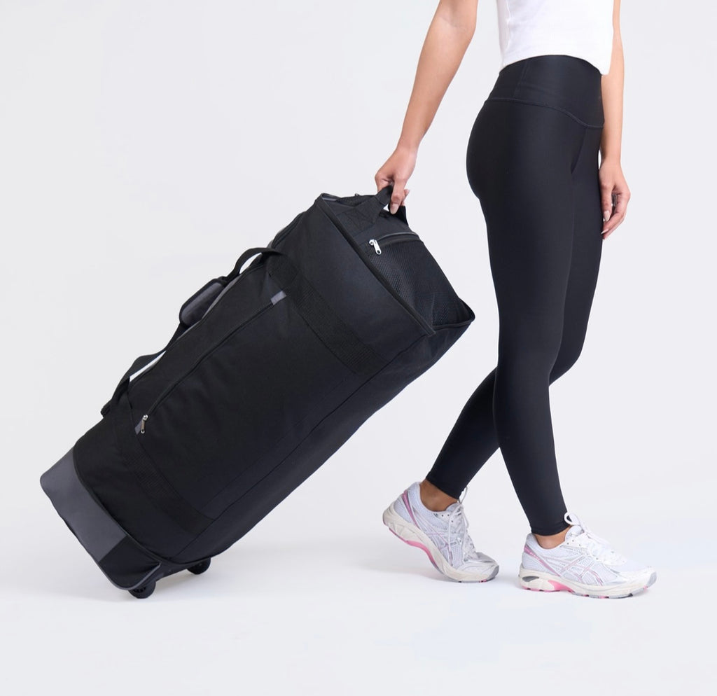 Wheelie Roller Holdall Bag - Black 🇨🇳