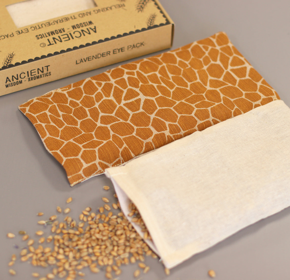 Lavender Natural Cotton and Juco Eye Pillow in Gift Box - Madagascar Giraffe 🇬🇧