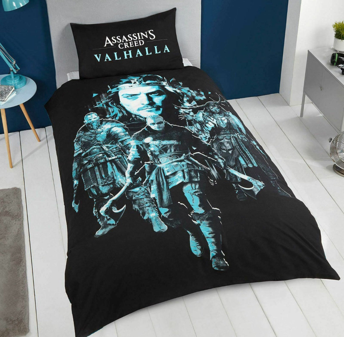 Assassins Creed Valhalla Reversible Duvet Set, Black - Single 🇬🇧