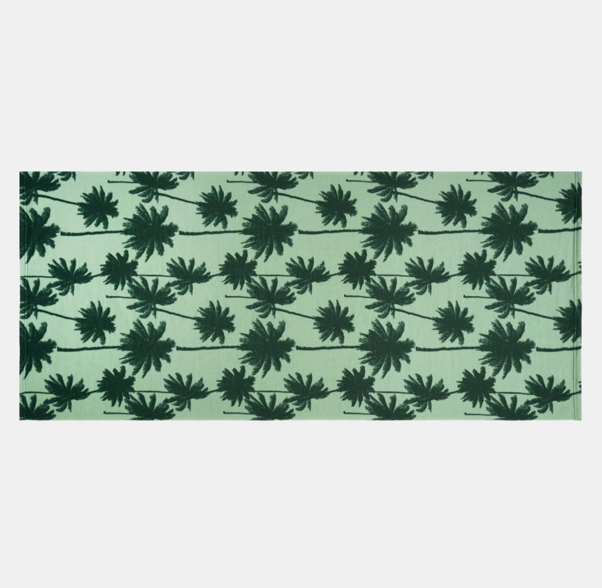 Palm Print Beach Towel - Green 🇬🇧
