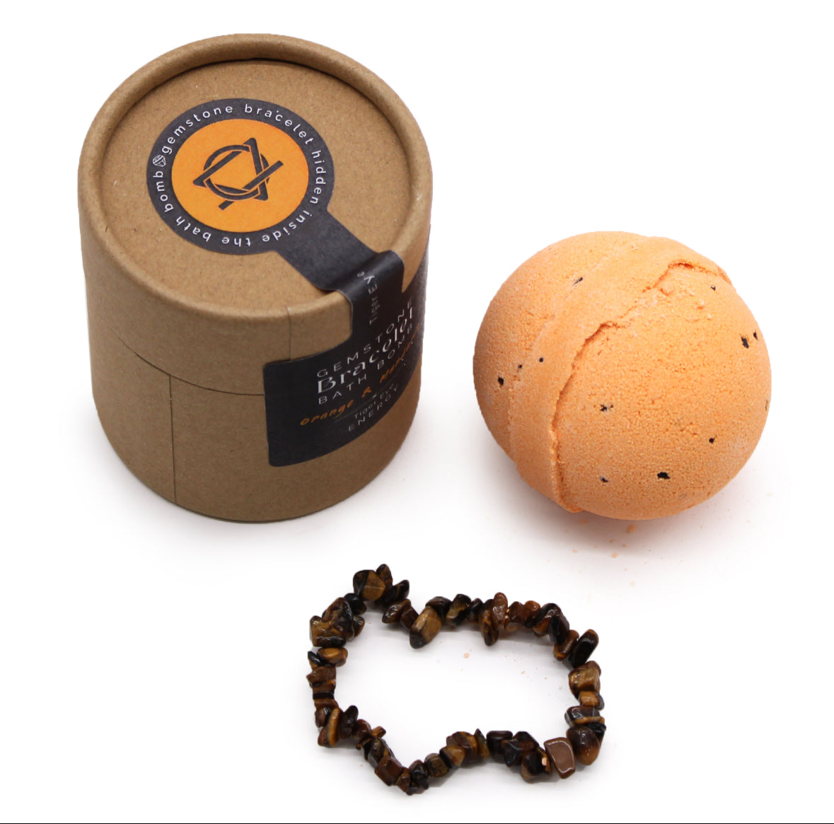 Tiger Eye Gem Bracelet Bath Bomb 🇬🇧