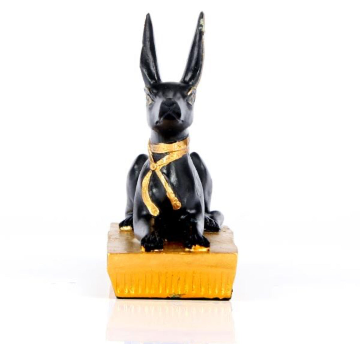 Gold and Black Egyptian Anubis Jackal Figurine 🇬🇧