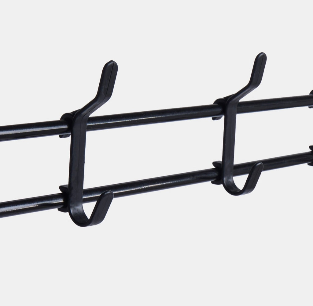 16 Hook Garment Rack with Shelving - Black 🇬🇧