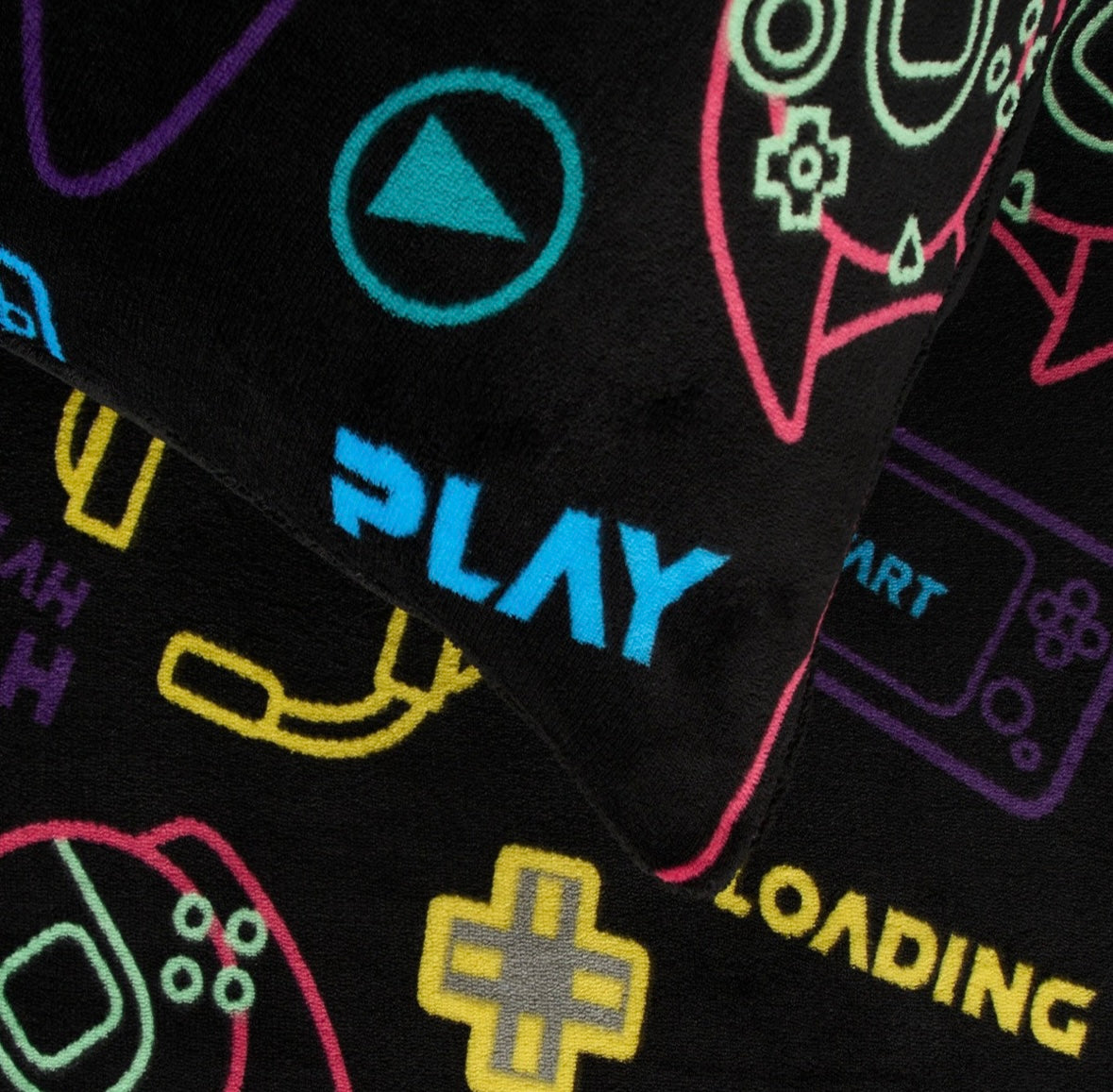 Gaming Print Fleece Duvet Set - Black 🇬🇧
