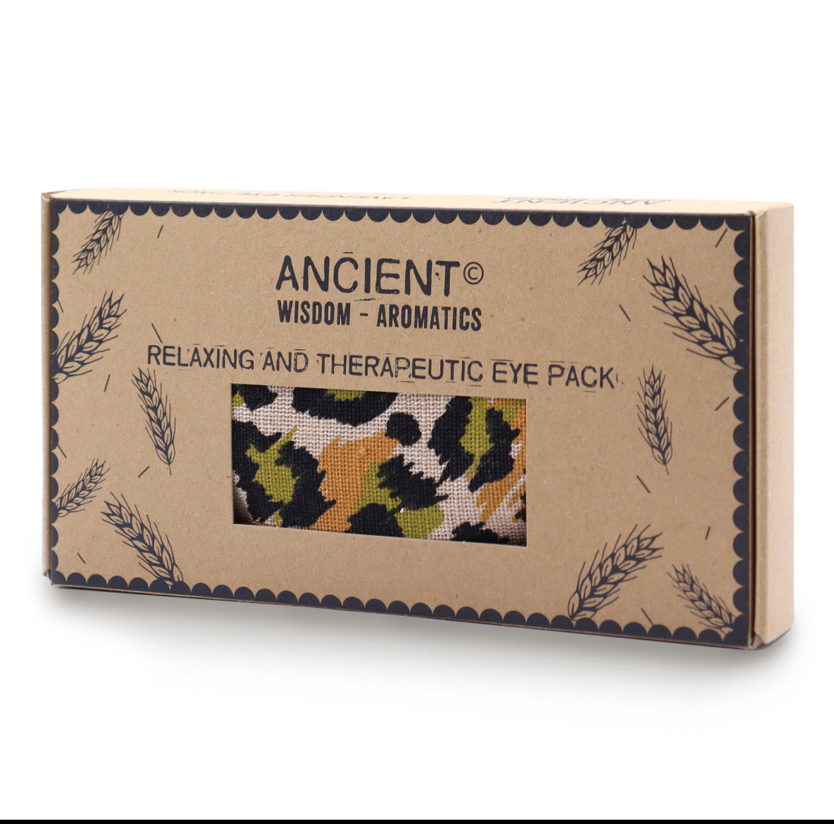 Lavender Natural Cotton and Juco Eye Pillow in Gift Box - Night Leopard 🇬🇧