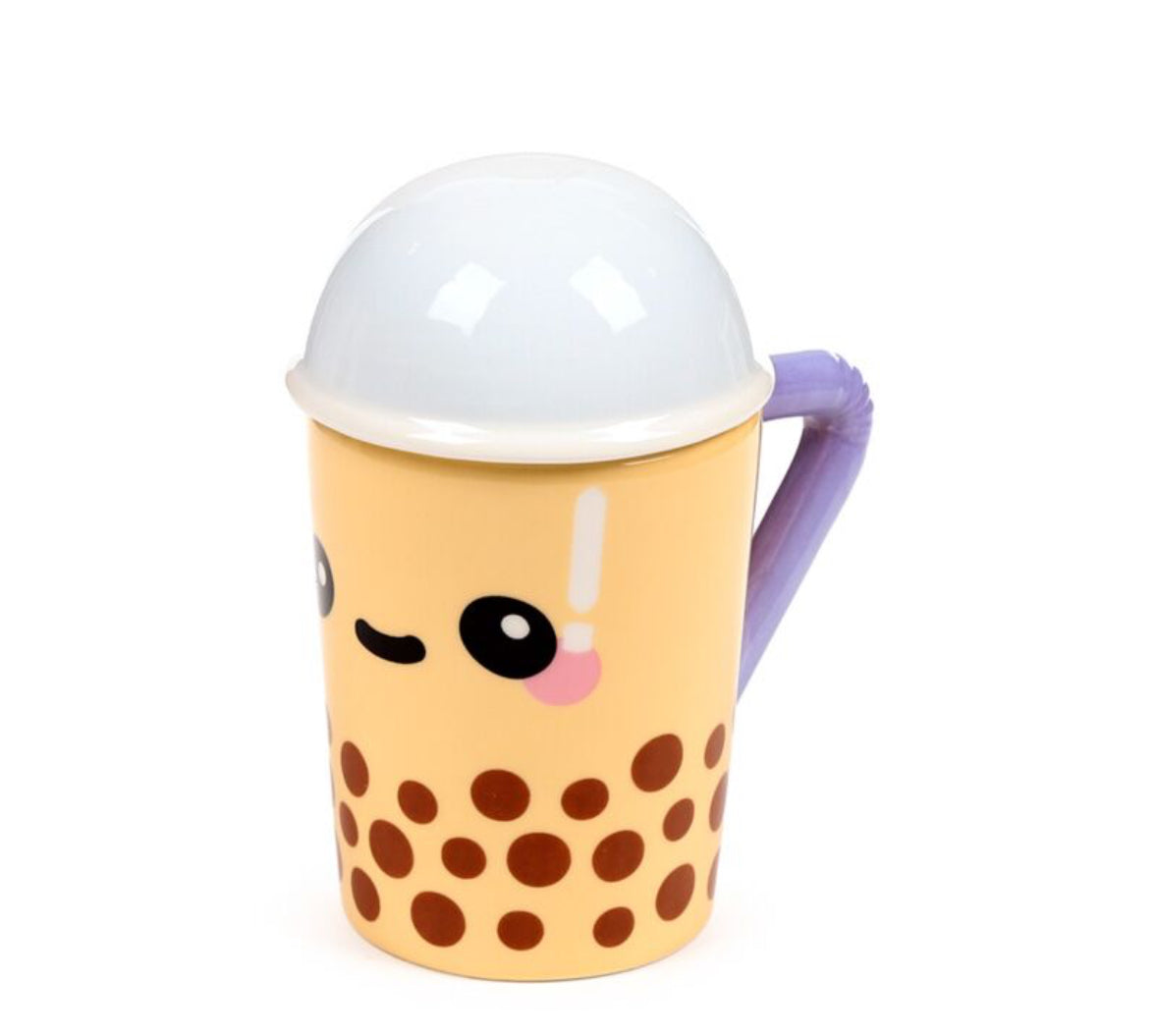 Ceramic Lidded Mug - Boba the Bubble Tea Foodiemals 🇬🇧