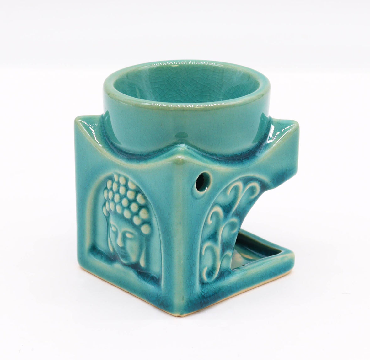Square Buddha Burner - Soft Turquoise 🇬🇧