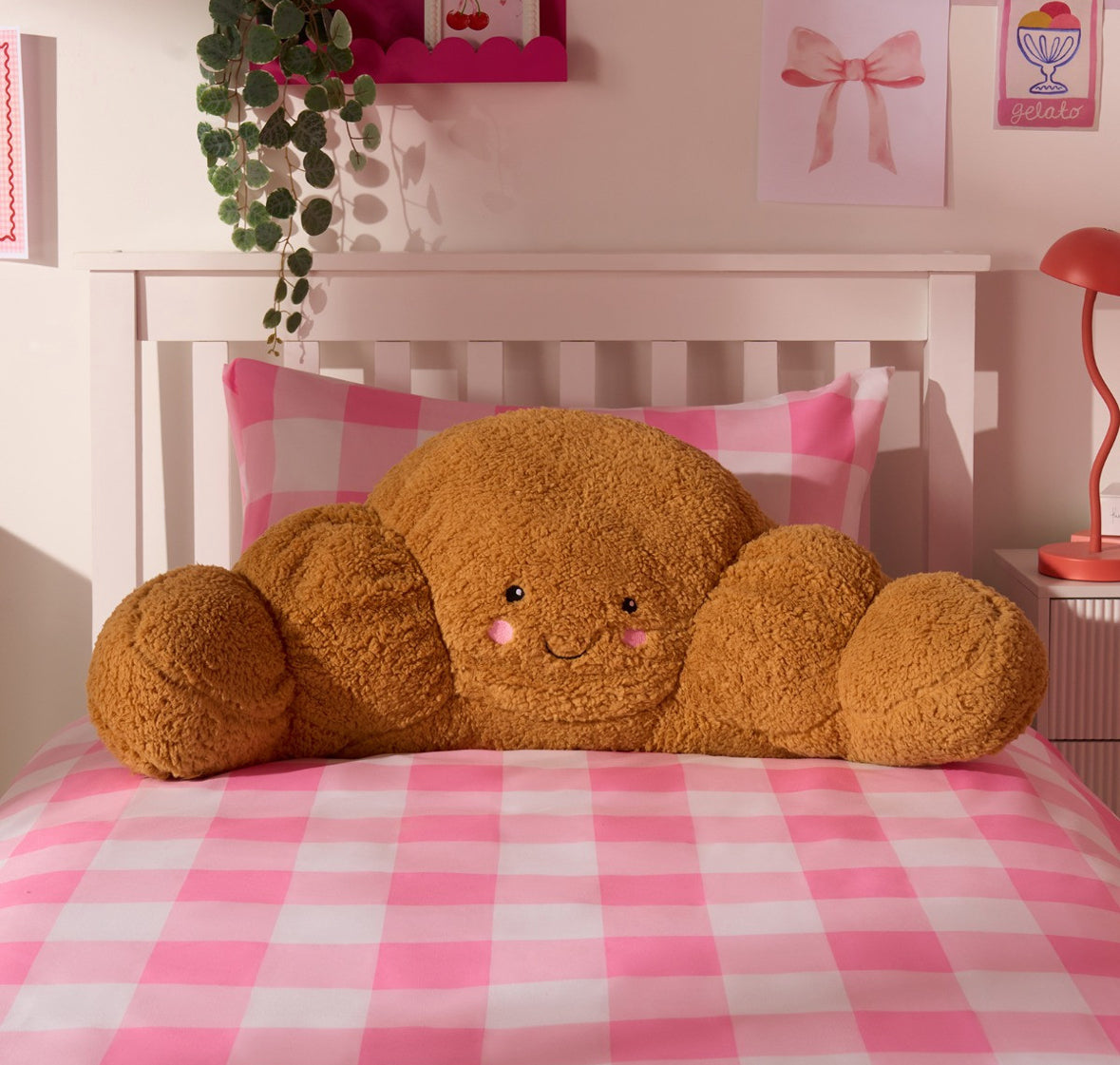 Croissant Cuddle Cushion - Brown 🇬🇧