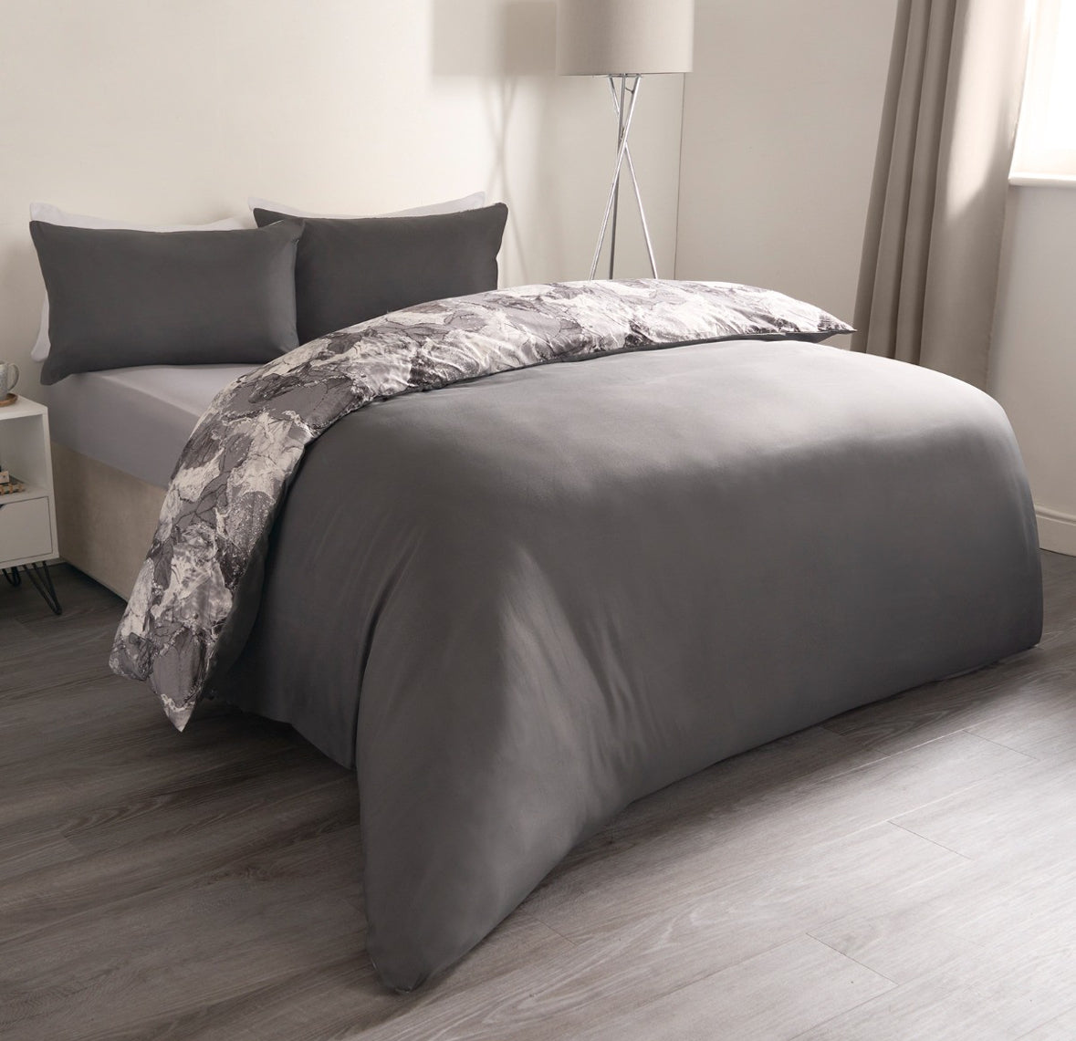 Marble Print Duvet Set- reversible 🇬🇧