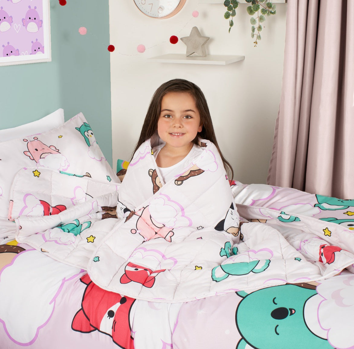 Squishmallows Dreams Weighted Blanket - Lilac 🇬🇧