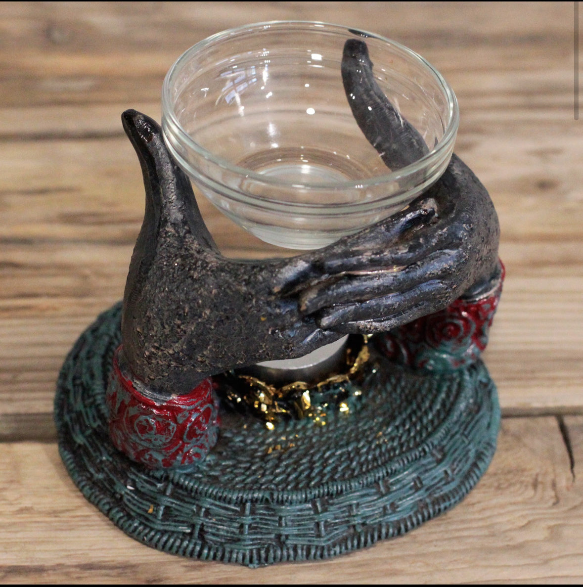 Antique Buddha - Offering Hands Oil Burner 🇬🇧