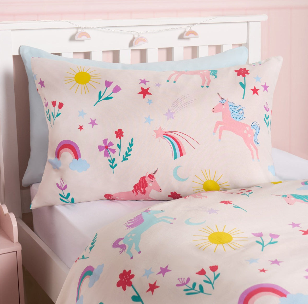 Unicorn Magic Reversible Duvet Cover Set - Pink/Blue 🇬🇧