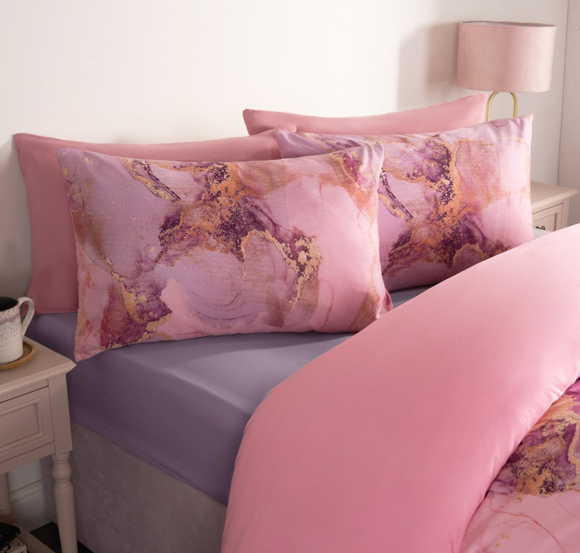 Marble Print Duvet Set- reversible 🇬🇧