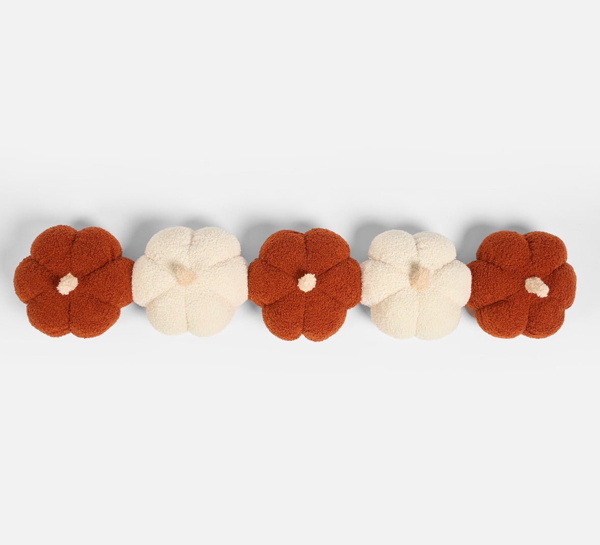 Boucle Pumpkin Shaped Draught Excluder - Rust/White 🇬🇧