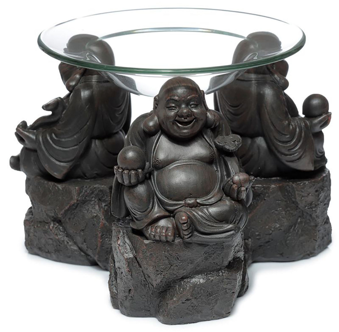 Peace of the East Wood Effect Chinese Buddha Oil & Wax Burner 🇬🇧