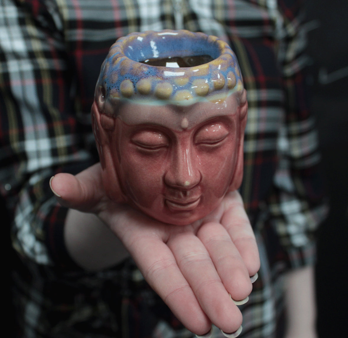 Buddha Oil Burner - Rose & Teal 🇬🇧