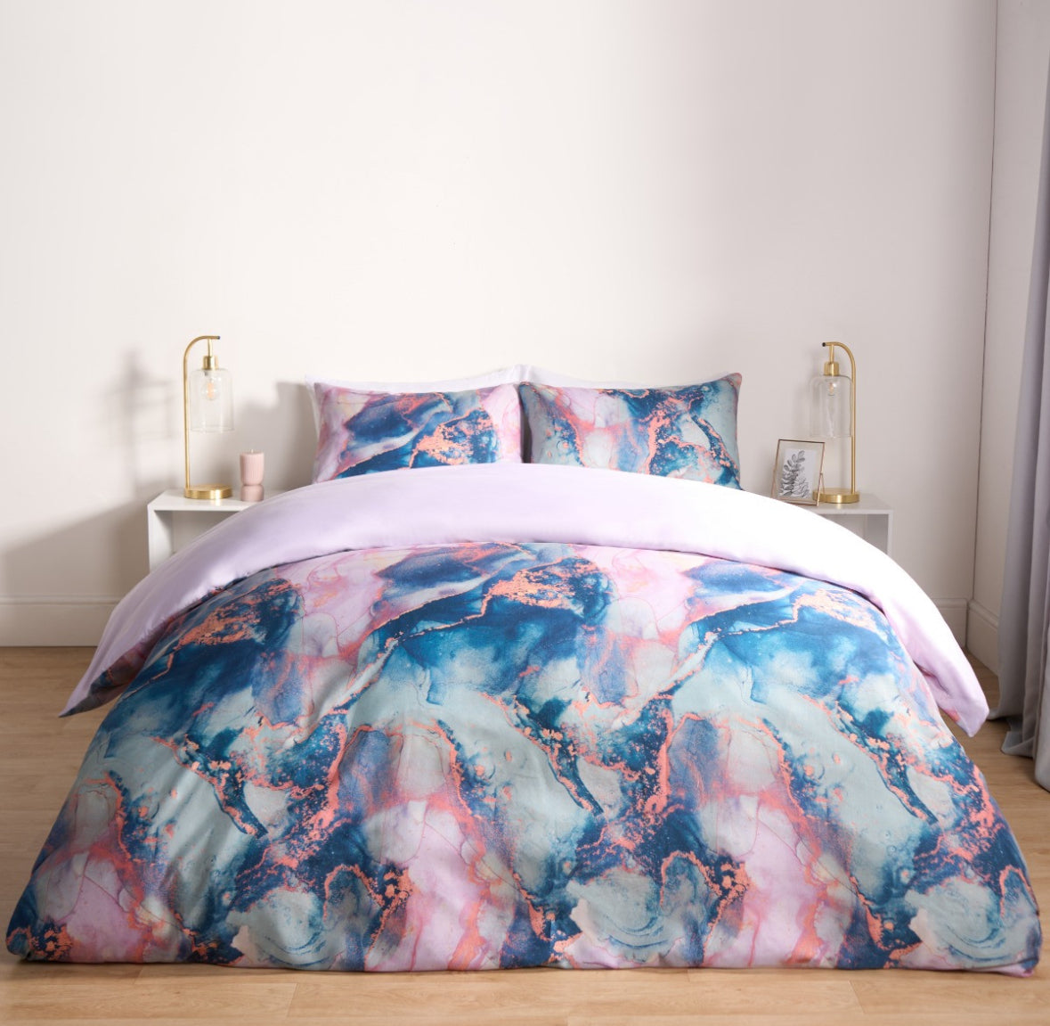 Marble Print Duvet Set- reversible 🇬🇧