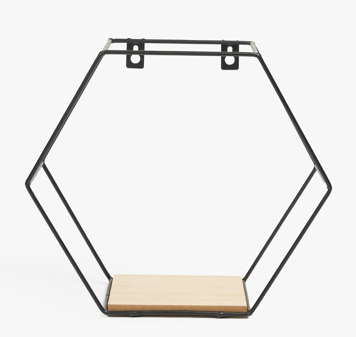 Hexagon Iron Wall Rack Shelf, 3 Piece - Black 🇬🇧