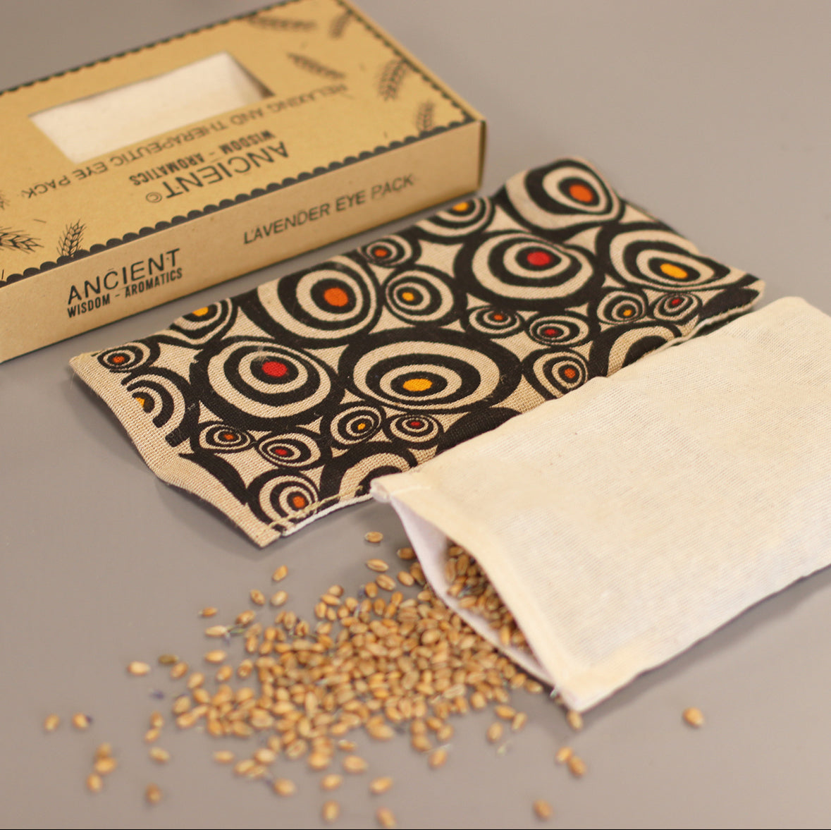 Lavender Natural Cotton and Juco Eye Pillow in Gift Box - Illusion 🇬🇧