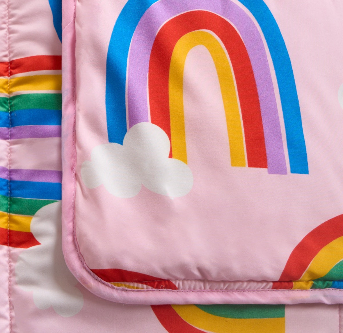 Rainbows Coverless 10.5 Tog Duvet & Pillowcase, Pink - Single 🇬🇧