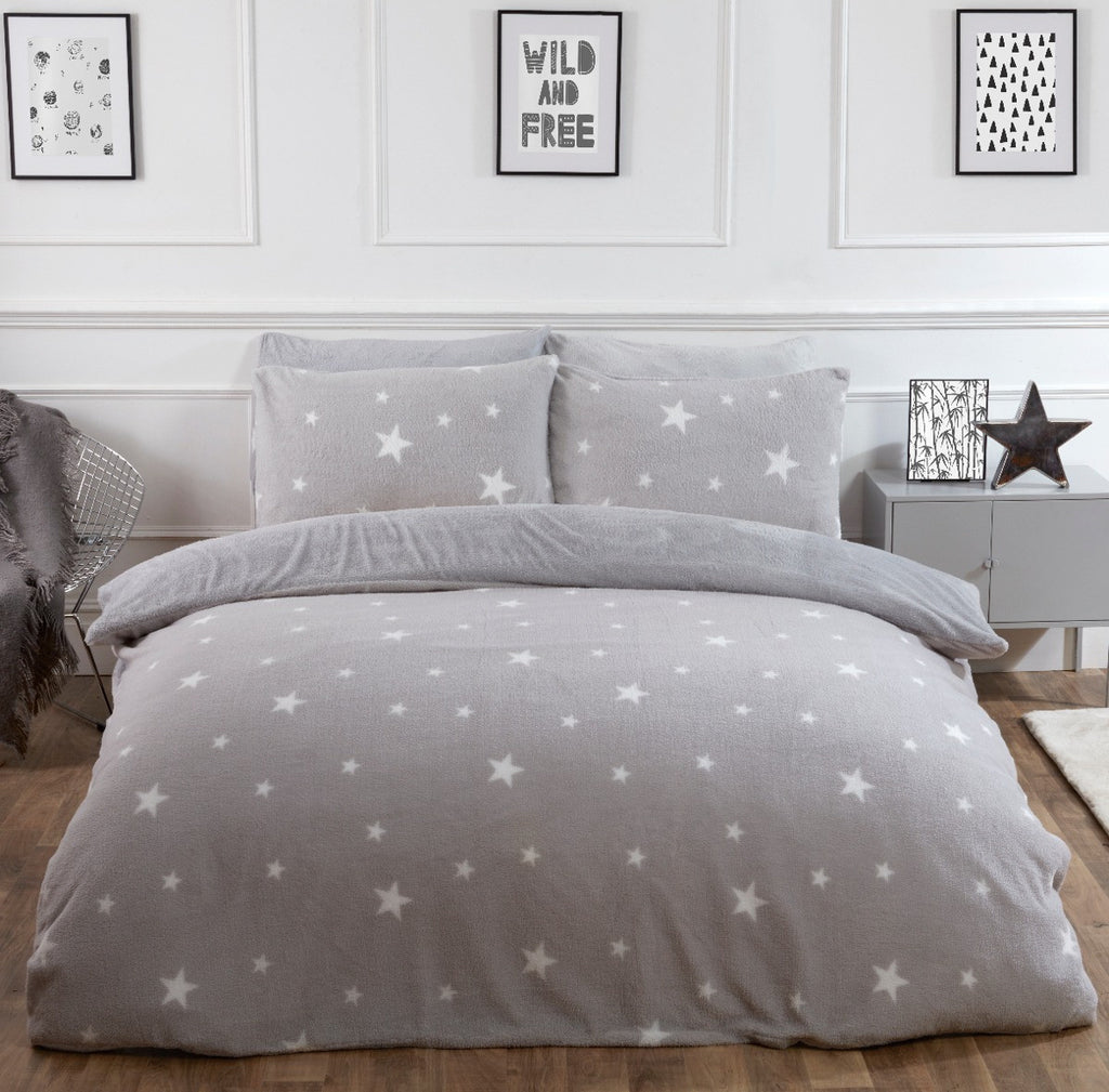 Star Teddy Fleece Duvet Cover Set 🇬🇧