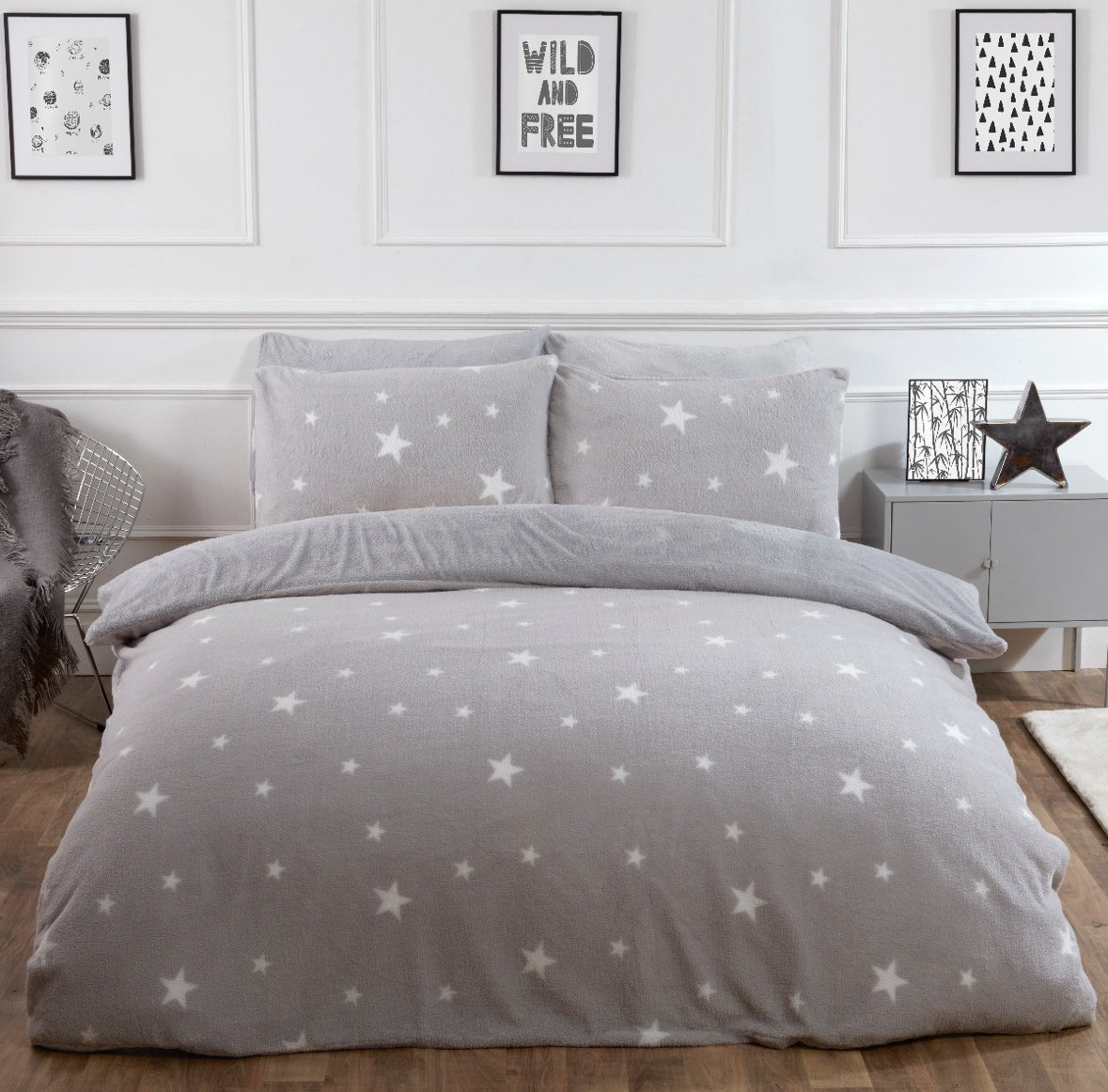 Star Teddy Fleece Duvet Cover Set 🇬🇧