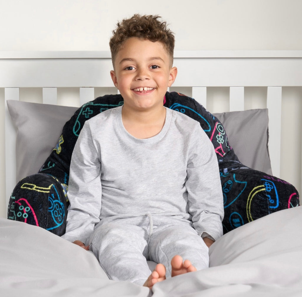 Kids Gaming Fleece Cuddle Cushion - Black 🇬🇧